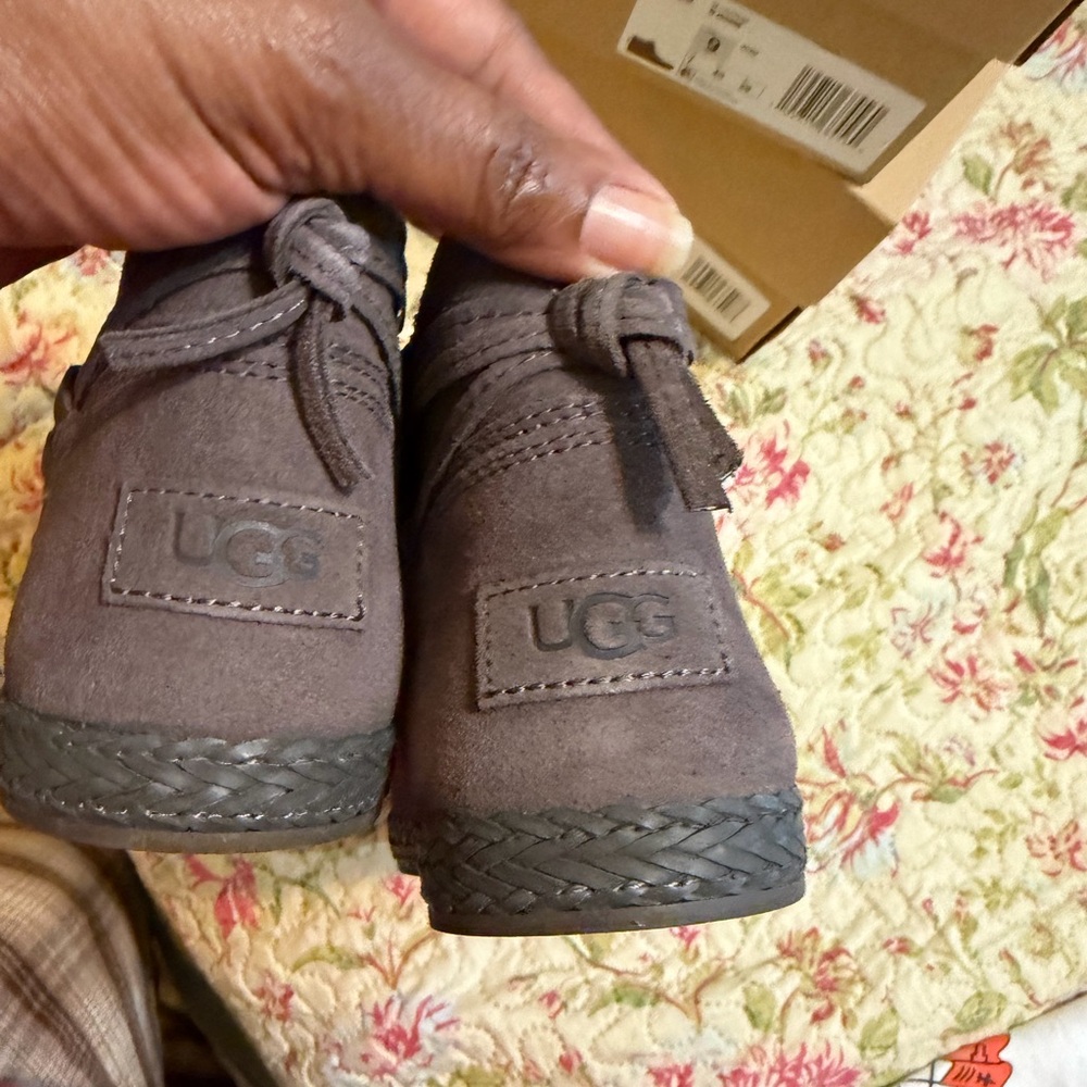 UGG Dark Brown Shoes with Textured Soles